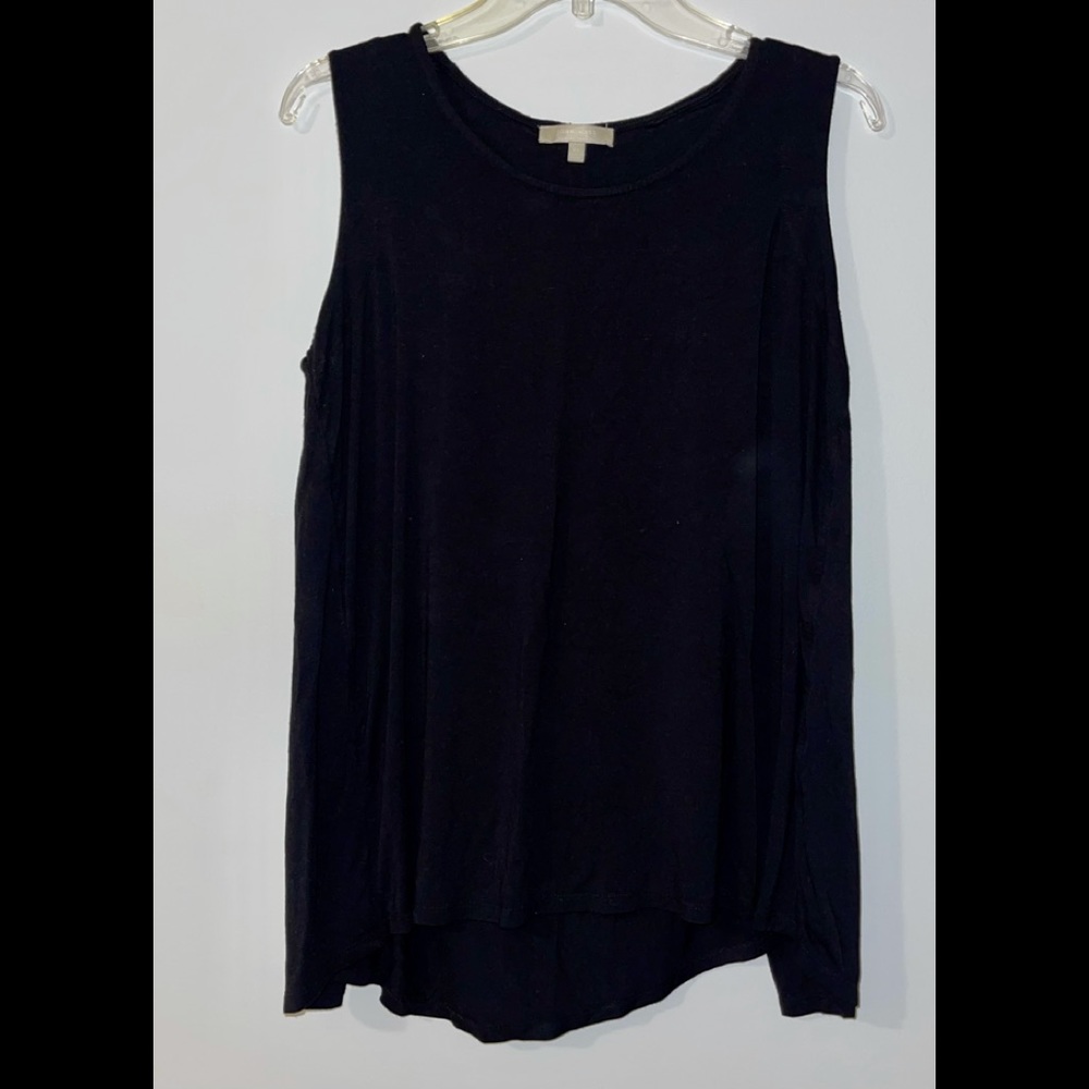 Joan Vass Mock Open Back Sleeveless Top 0X